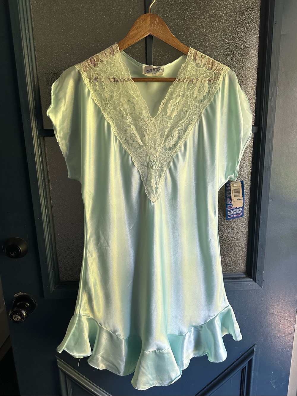 Vintage Lily of France Lace-Trim Nightgown